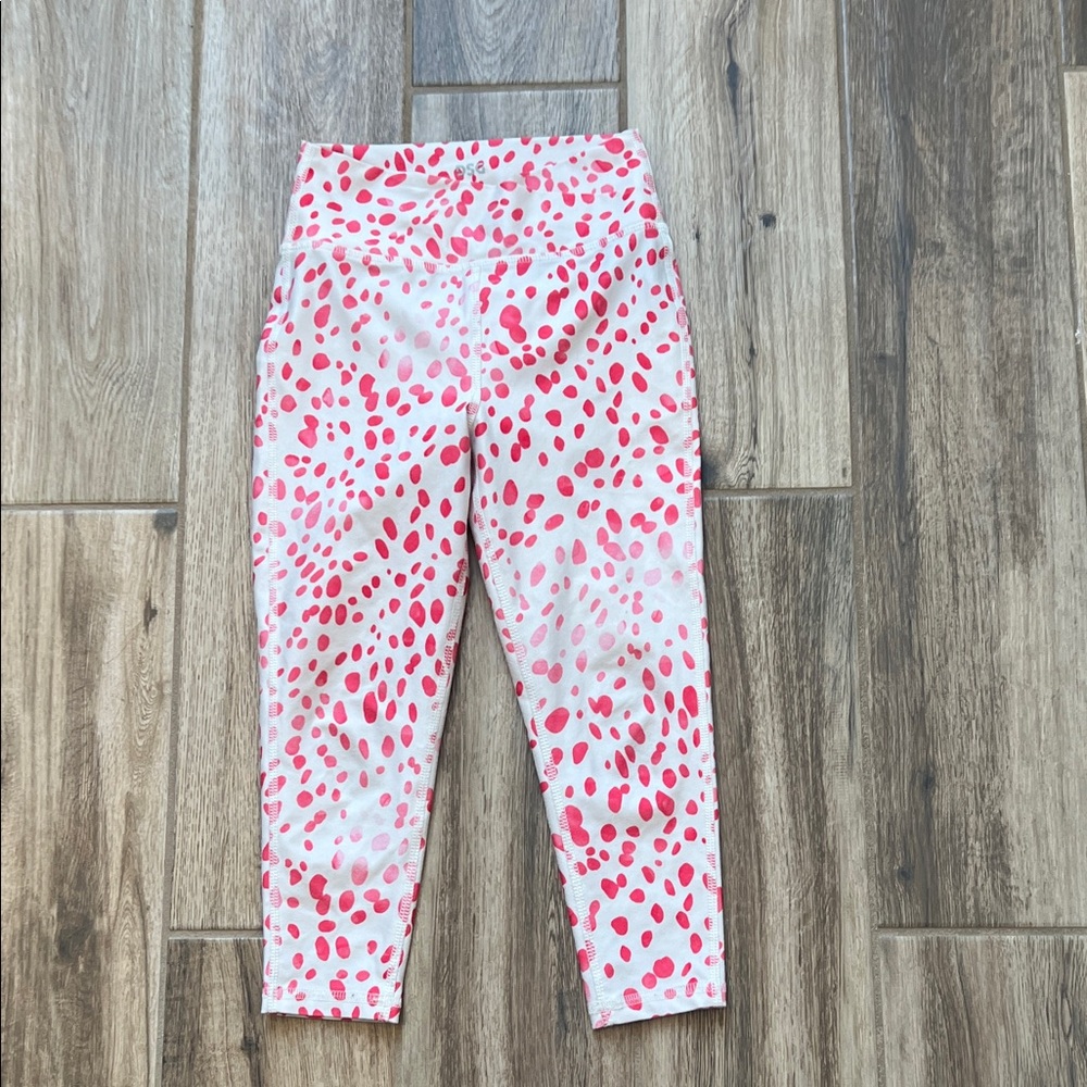 DSG Pink and White Patterned Kids Leggings